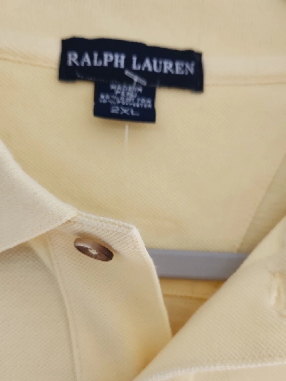 Ralph Lauren Men's Polo Shirt in Pale Yellow with Black Pony